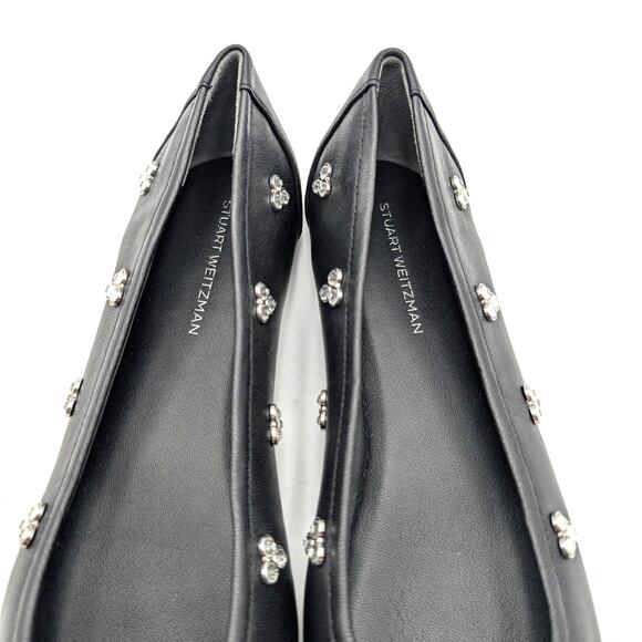 Stuart Weitzman Tammy Leather Ballet Flats Women's Black Size US7.5 EU38 - Picture 7 of 12